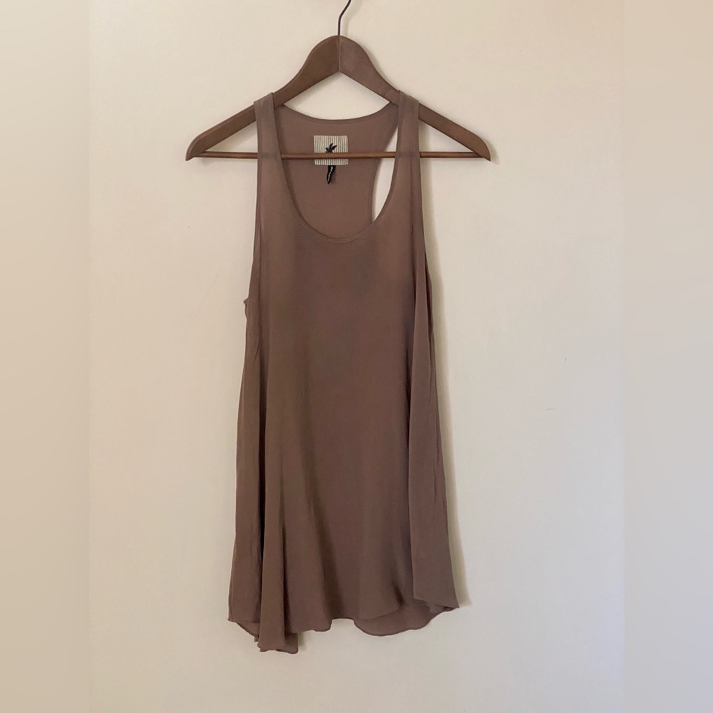 Silky flowy racer back tank top